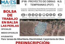 Convocan a inscribirse para trabajar en las obras del barrio Costa Esperanza