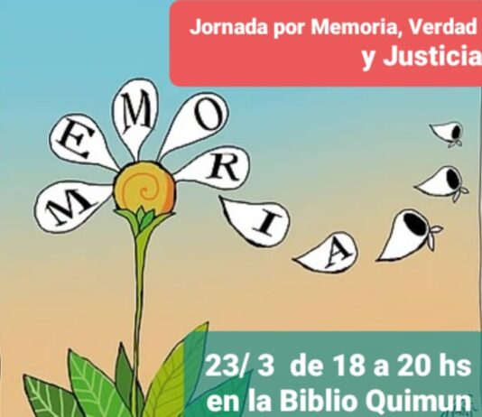 Memoria, Verdad y Justicia este miércoles en la Quimún